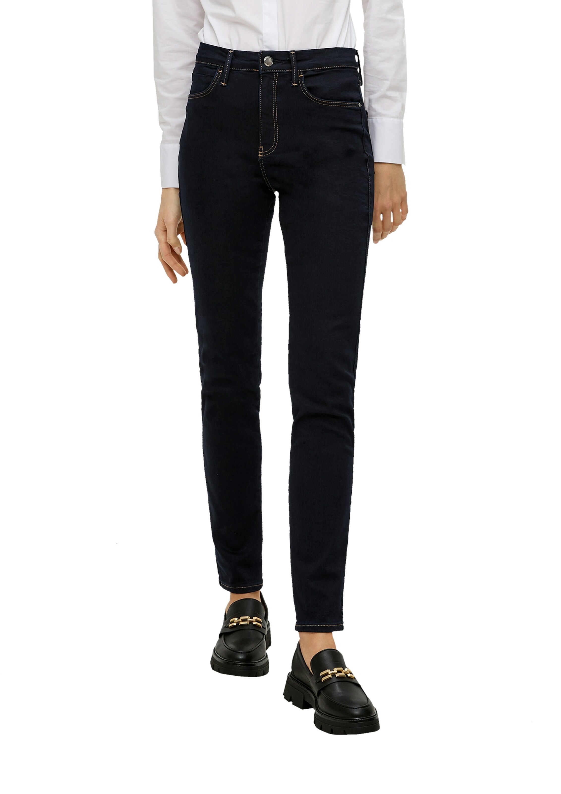 s.Oliver BLACK LABEL Skinny Jeans 'Betsy' in Blauw: voorkant