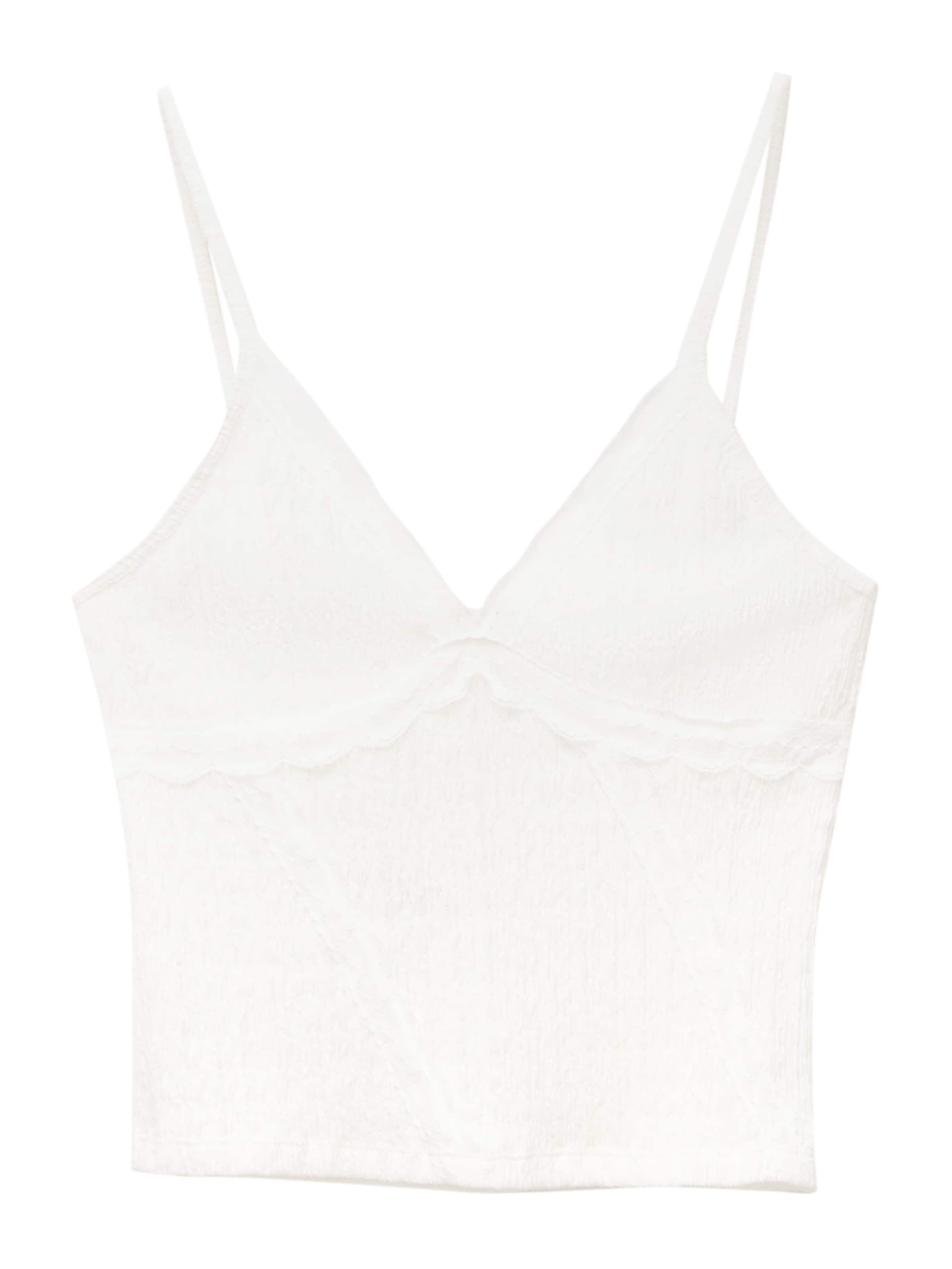 Pull&Bear Top - Biela: predná strana