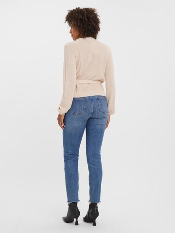 VERO MODA Knit Cardigan 'LEXSUN' in Beige