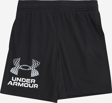 Regular Pantaloni sport de la UNDER ARMOUR pe negru: față