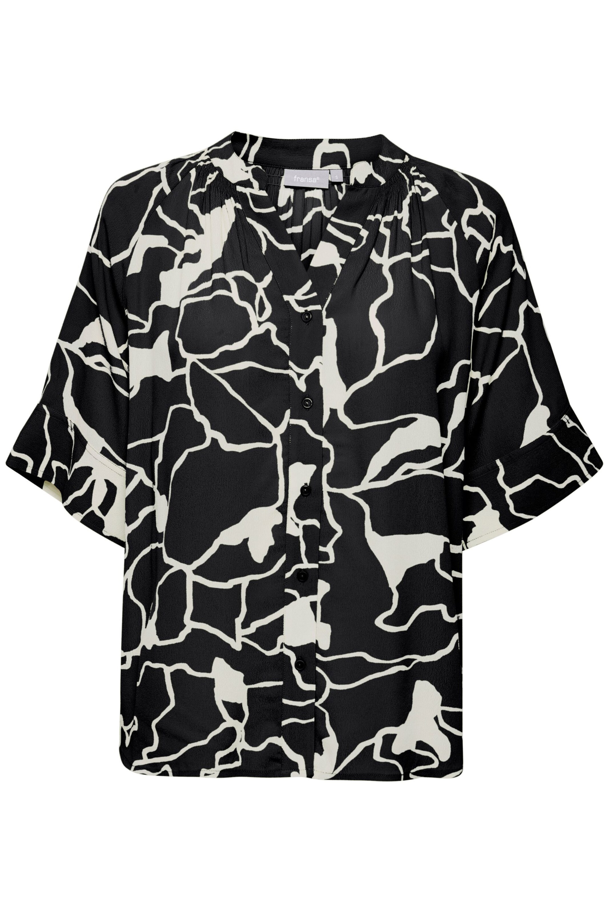 Fransa Bluse 'Kay' in Schwarz: Vorderseite