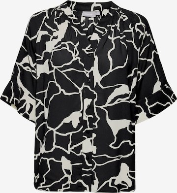 Fransa Blouse 'Kay' in Zwart: voorkant