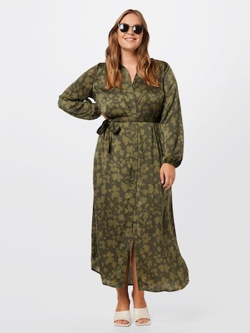 Guido Maria Kretschmer Curvy Shirt Dress 'Georgia' in Green