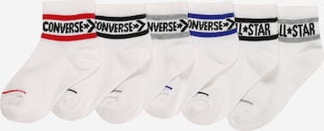 CONVERSE Sokid 'WORDMARK', värv valge: eest vaates