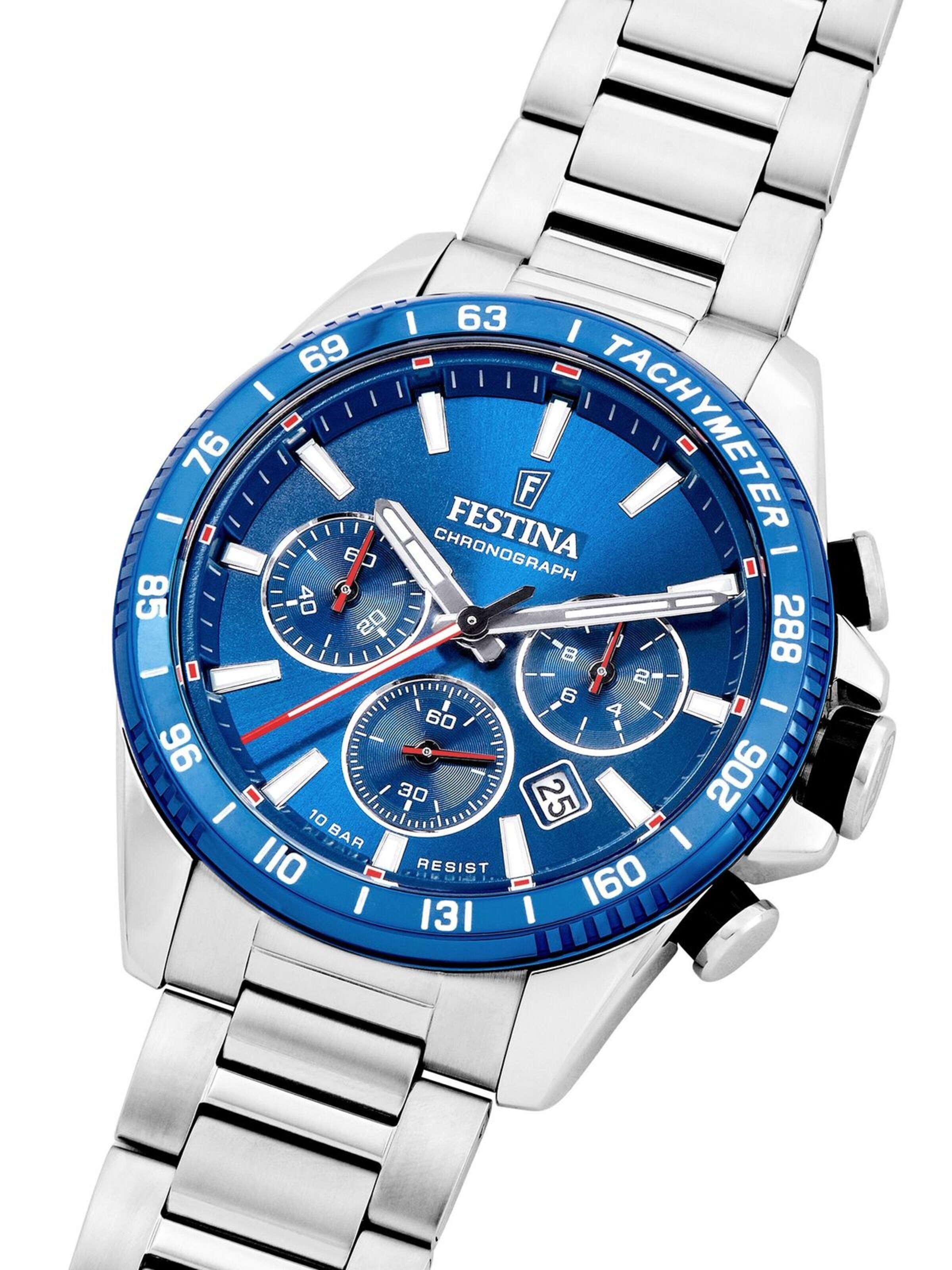 FESTINA Zegarek analogowy 'Chronograph TIMELESS CHRONOGRAPH' w kolorze niebieski