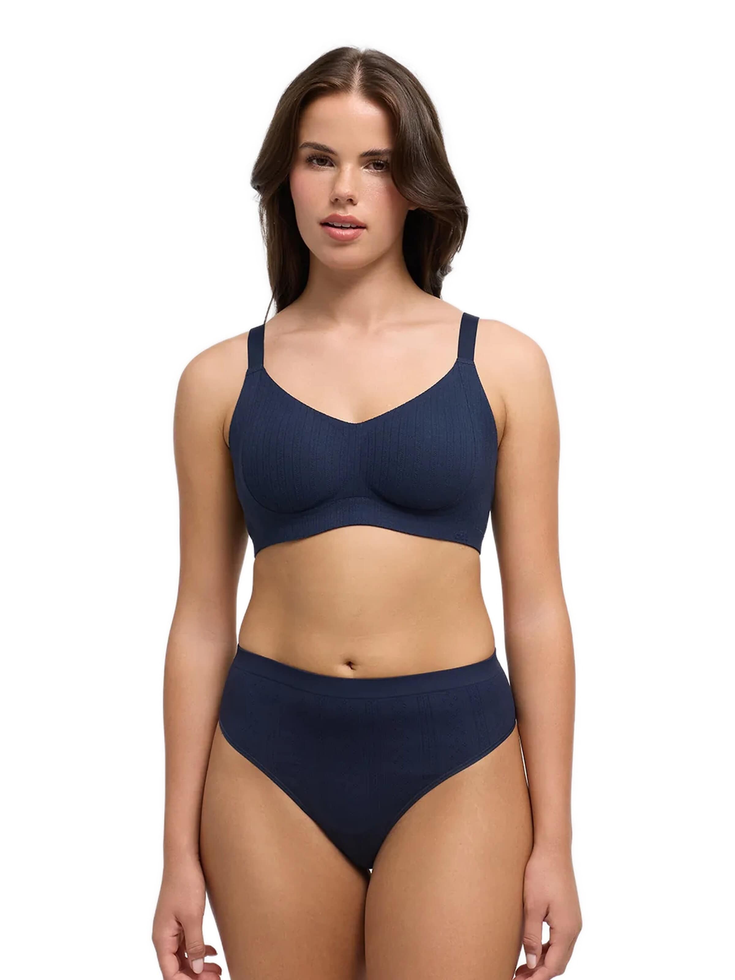 cfab Push-up BH 'Jaquard Seamless Compact Push-Up BH' in Blauw