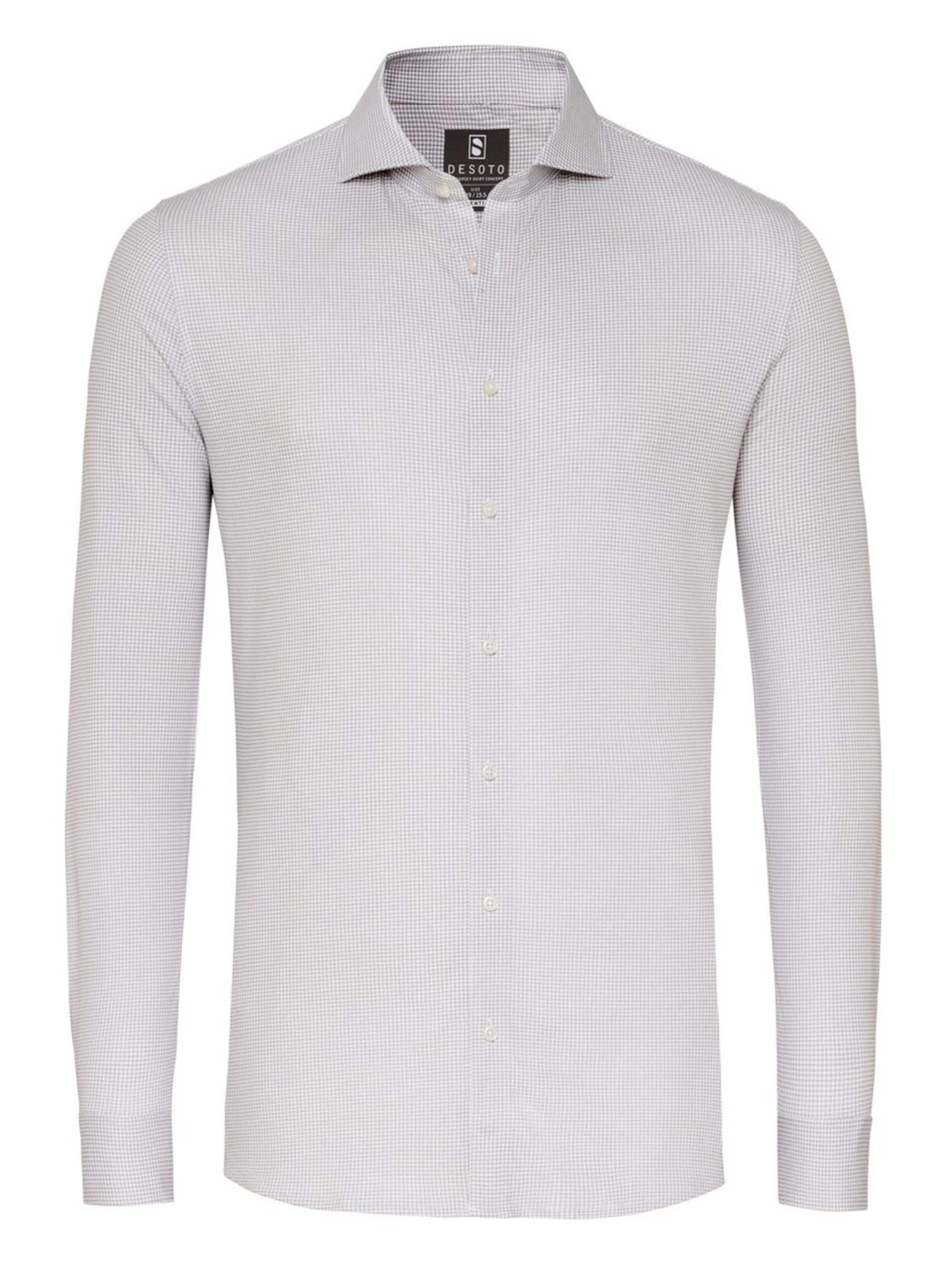 DESOTO Slim Fit Jerseyhemd in Grau: Vorderseite