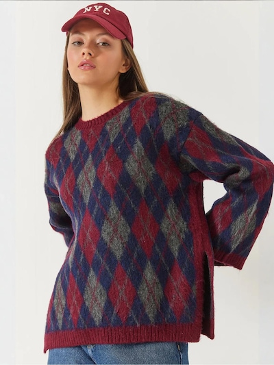 Bianco Lucci Pull-over 'Pullover' en S-M en rouge, Vue avec produit