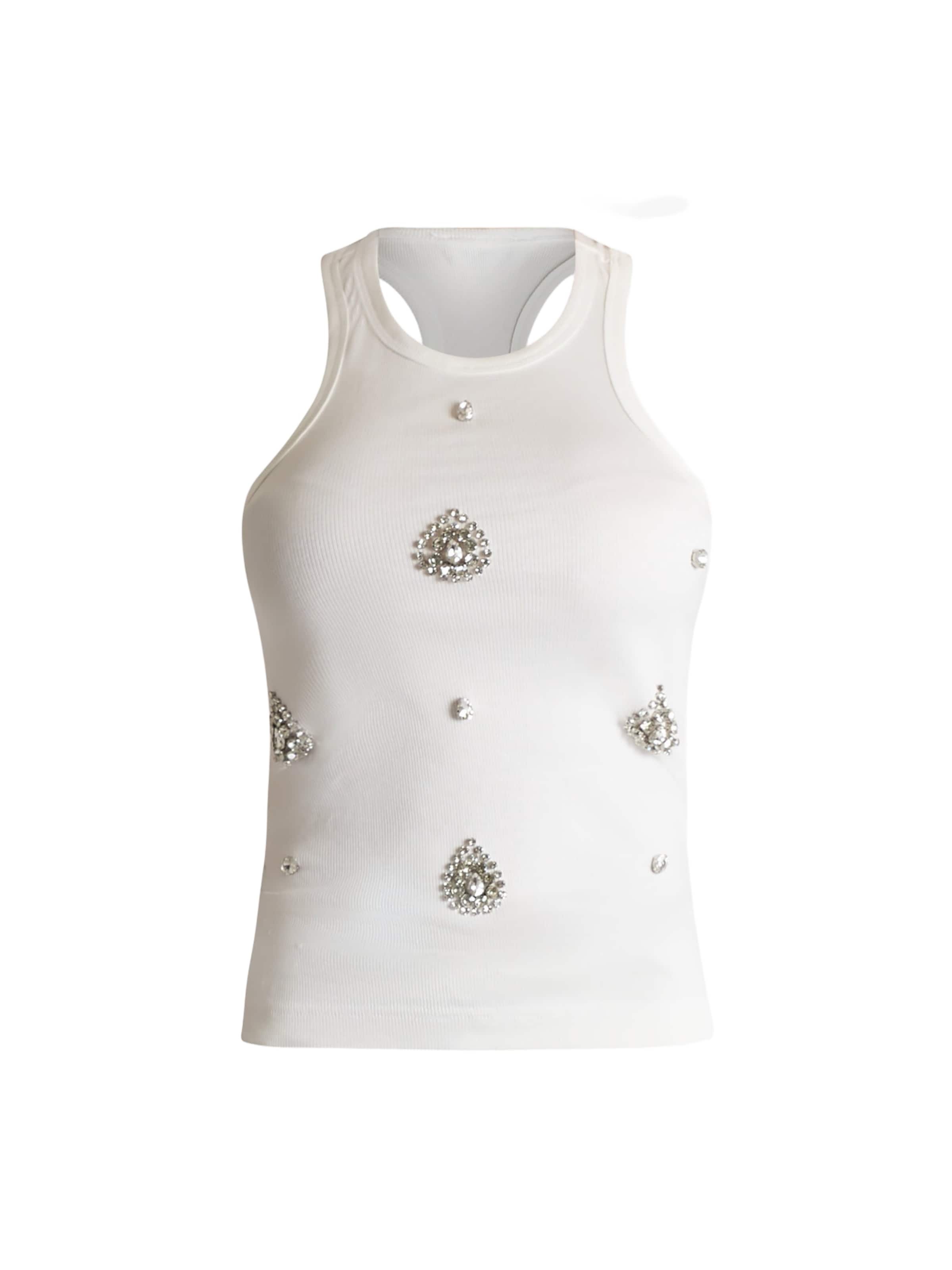 Jijil Top in White: front