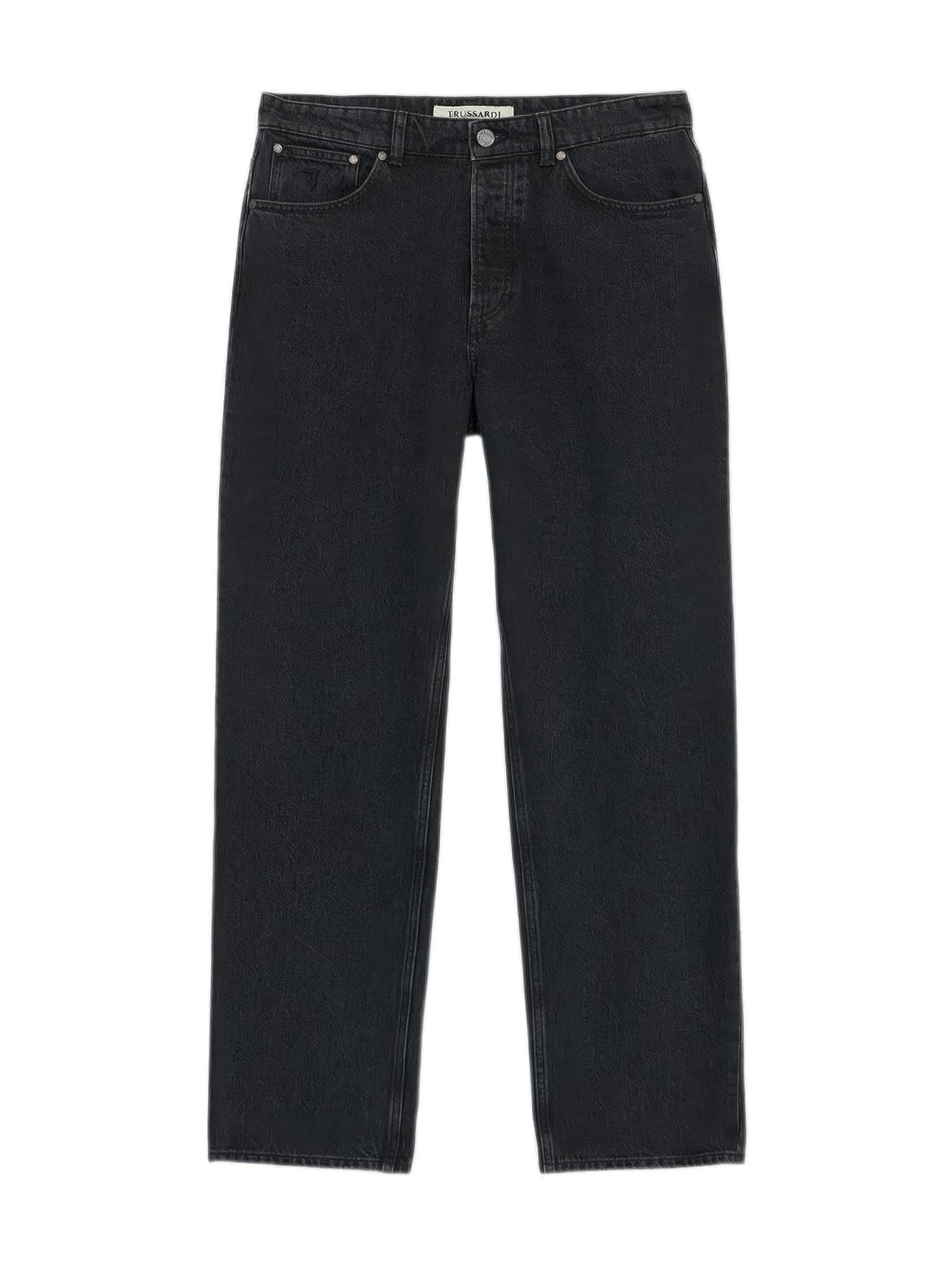 Trussardi Regular Jeans in Zwart: voorkant