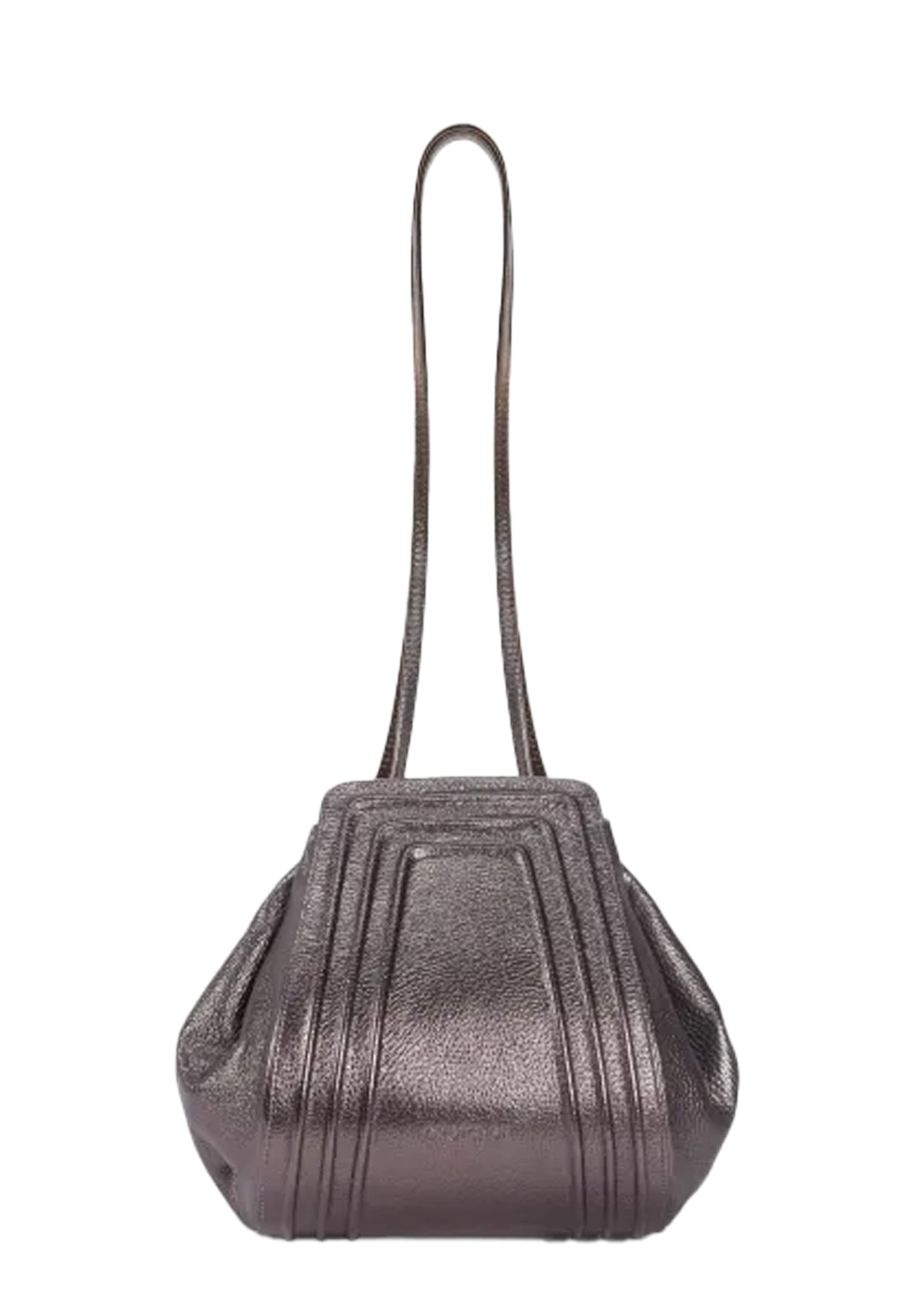 Gretchen Schultertasche in Grau: Vorderseite