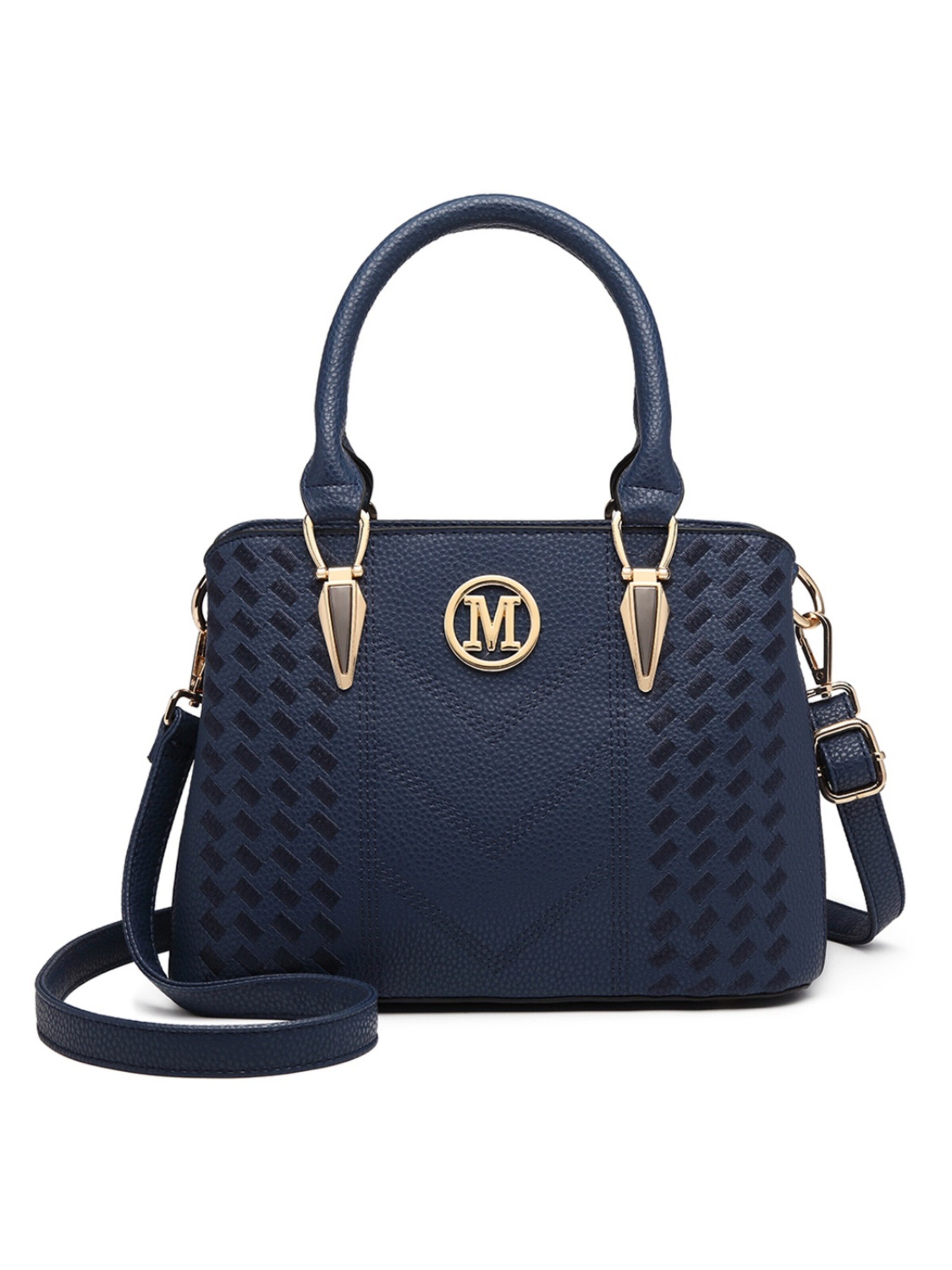 Miss Lulu Shoulder Bag in Blue: front
