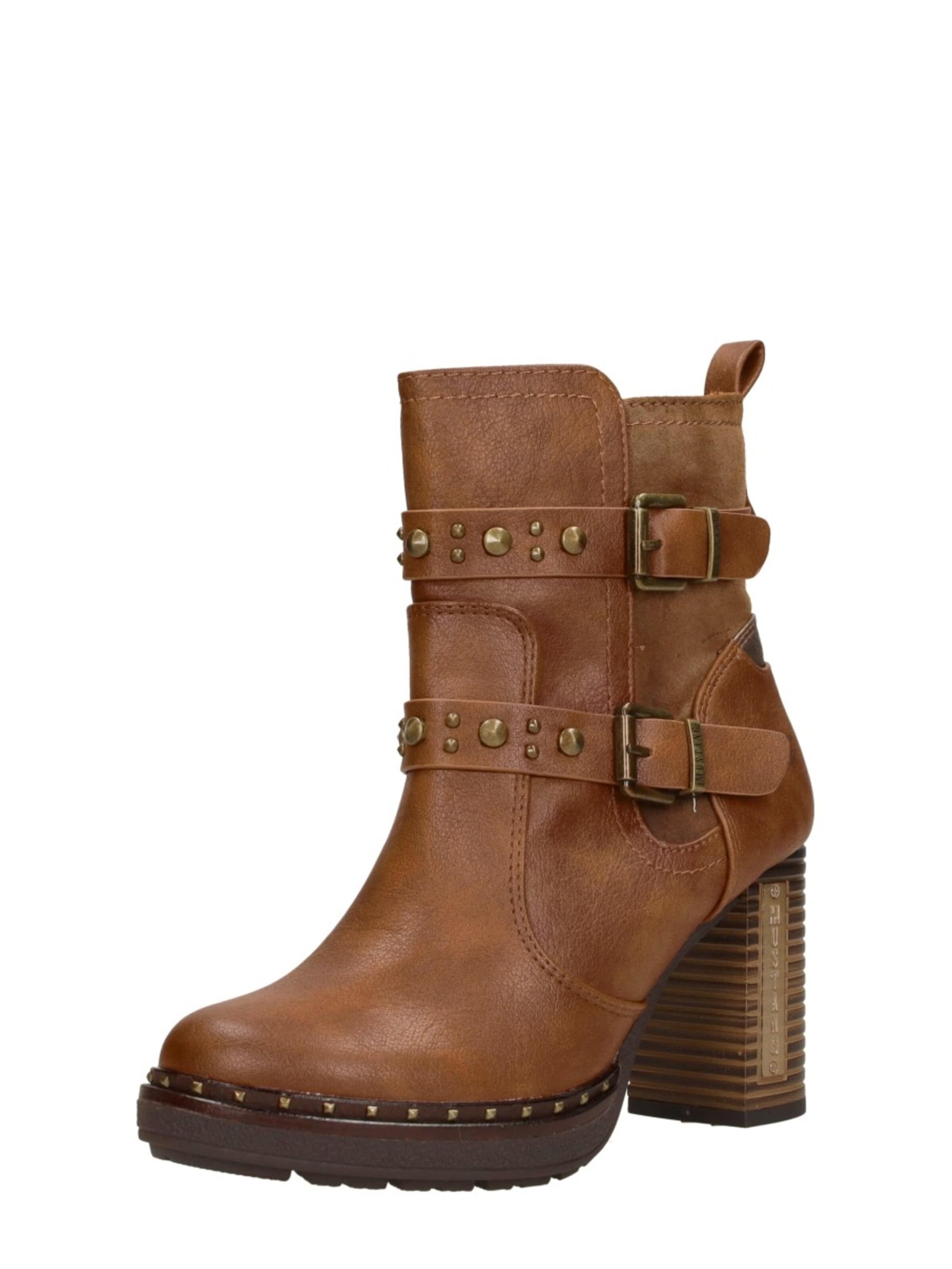 MUSTANG Boots 'Enkellaarsjes Hak' in Bruin
