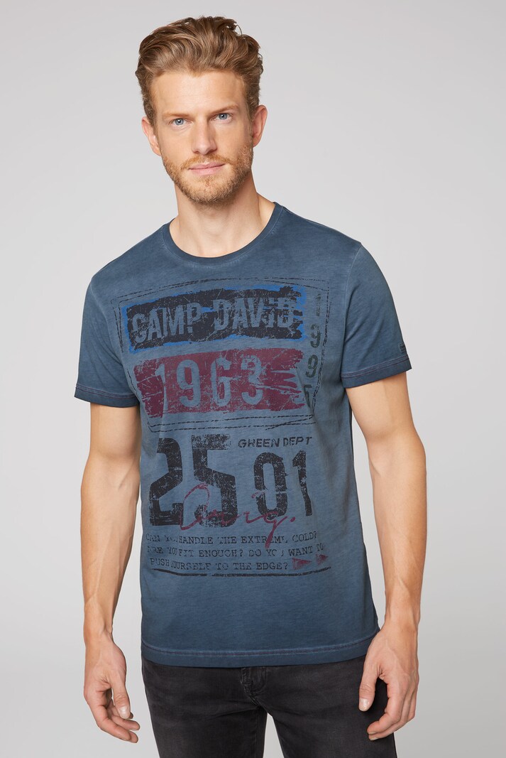 Men Clothing CAMP DAVID Shirts Dark Blue