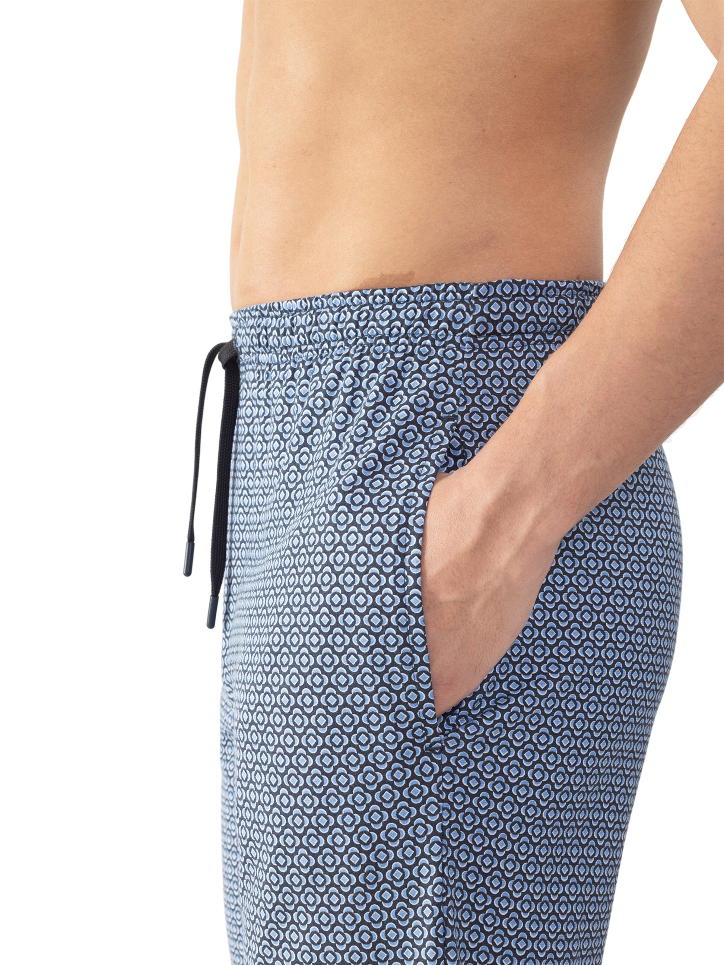 Mey Pyjamabroek 'Round Geo' in Blauw