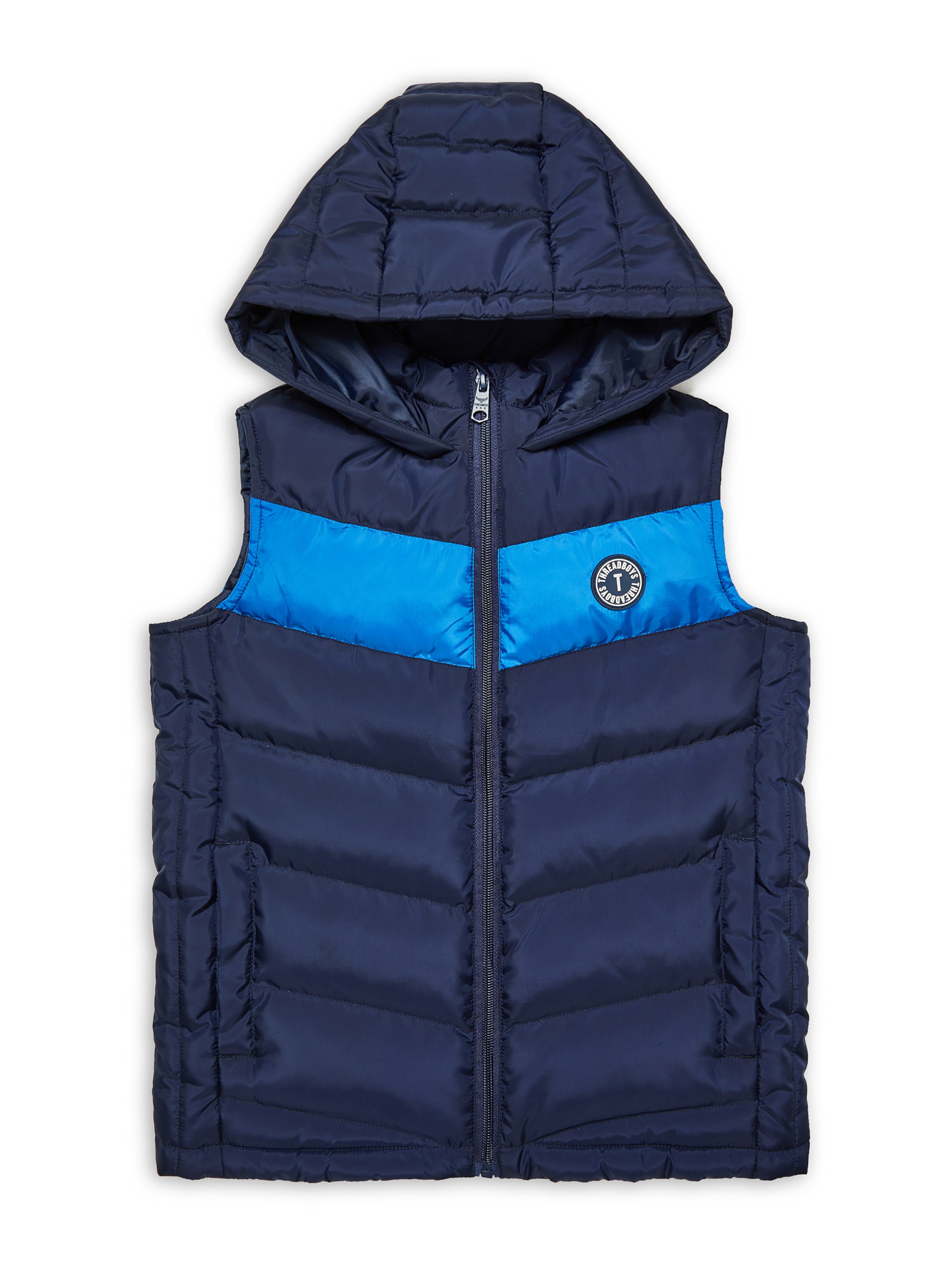 Threadboys Weste 'Gilet Doota' in Blau: Vorderseite