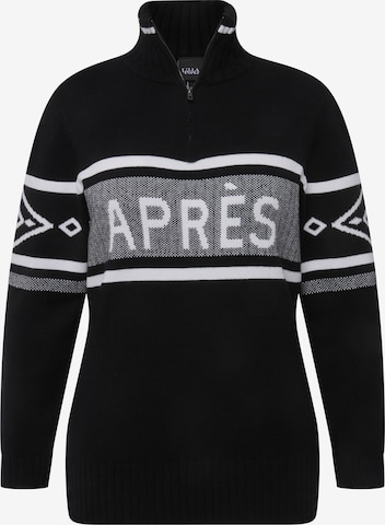 Pull-over Ulla Popken en noir : devant