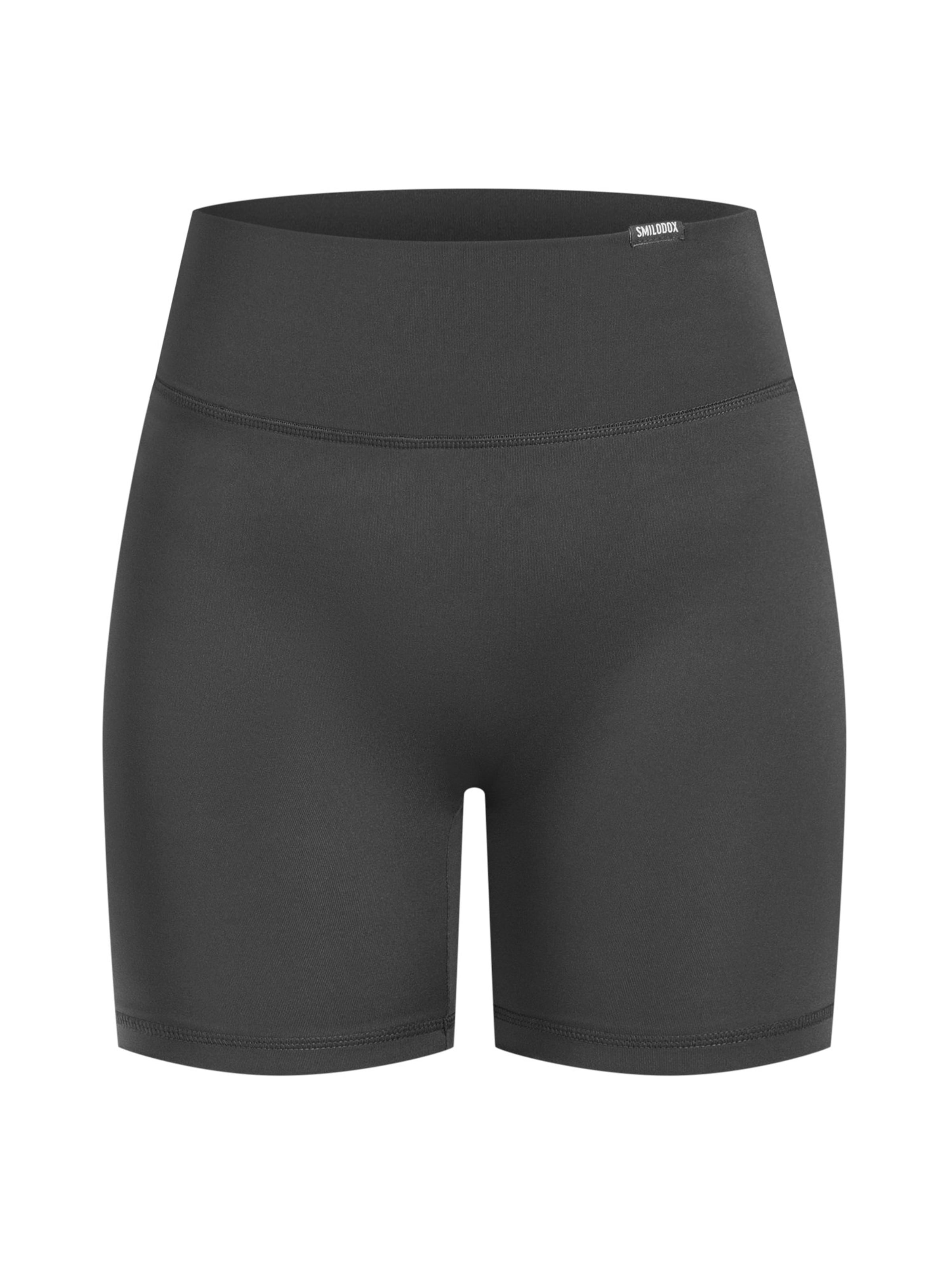 Smilodox High Waist Shorts Etty Soft Feel in Grau: Vorderseite