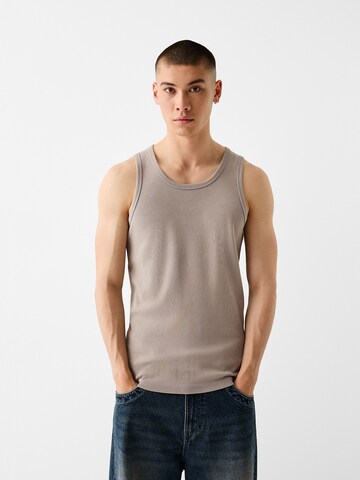 T-Shirt Bershka en beige : devant