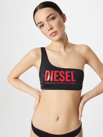 DIESEL Bustier Bikini zgornji del 'MENDLA' | črna barva: sprednja stran