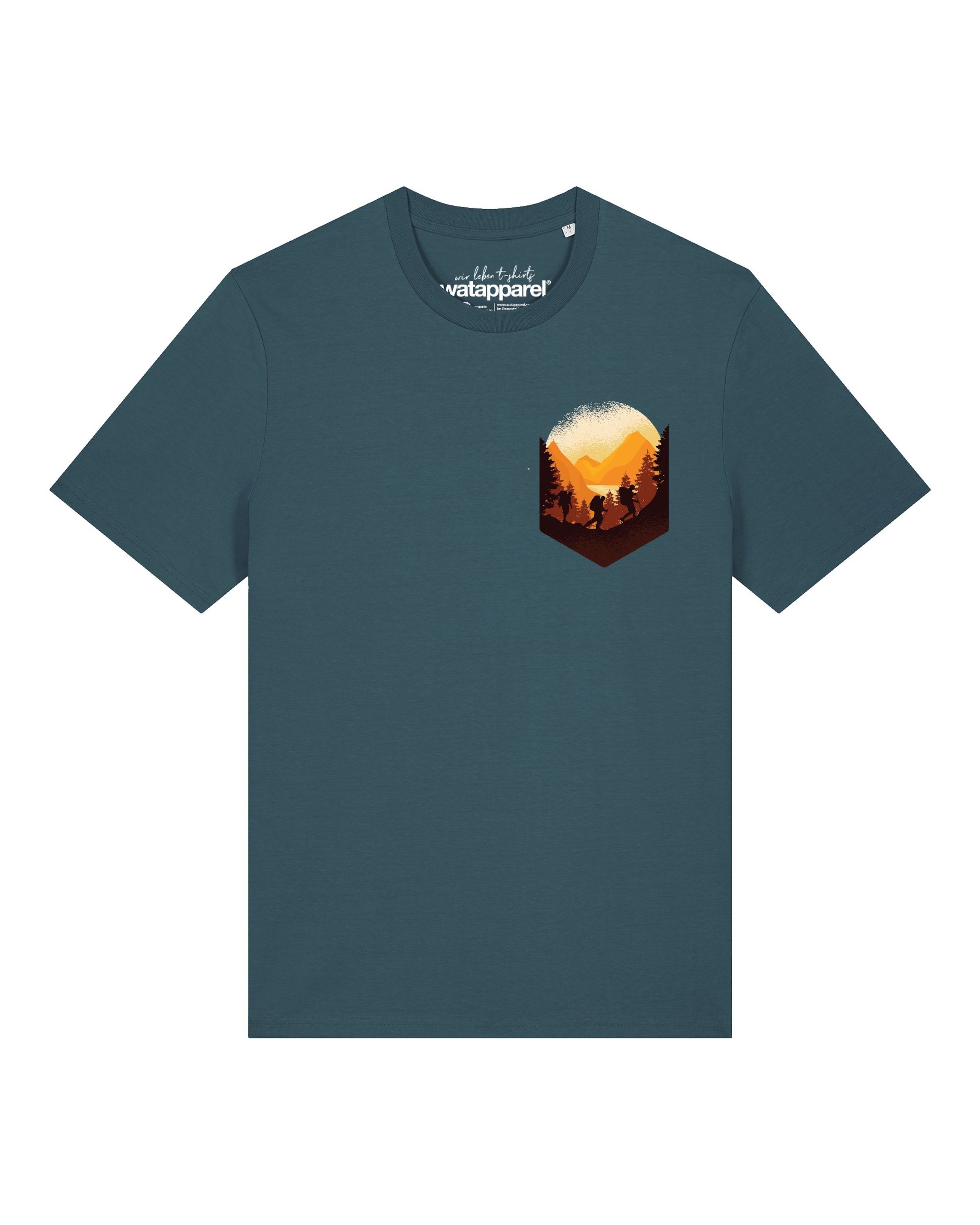T-Shirt 'Hiking In The Mountains' Watapparel en vert : devant