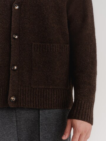 ABOUT YOU x Kevin Trapp Knit Cardigan 'Jim' in Brown