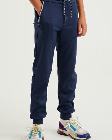 WE Fashion Tapered Pants in Blue: front