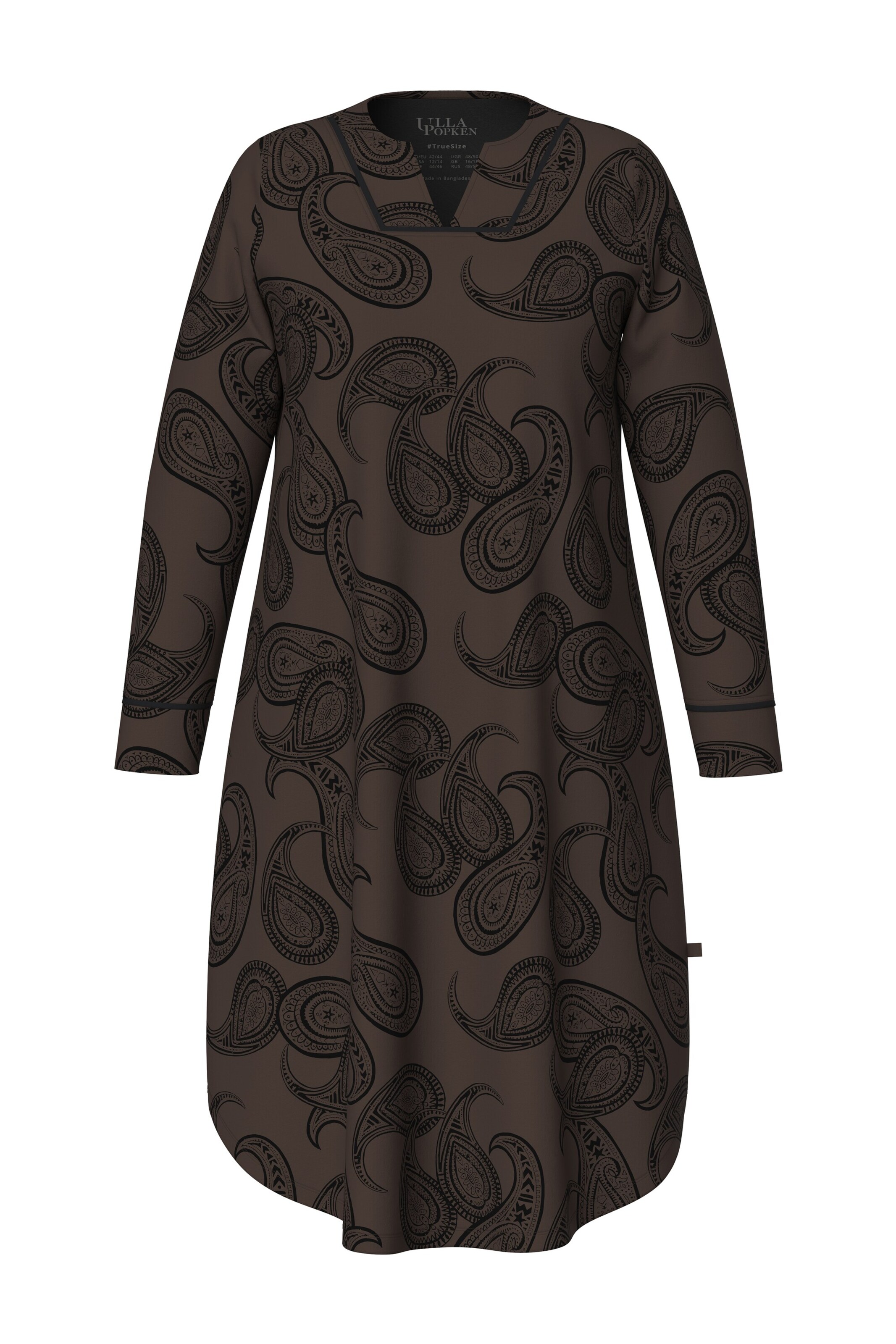 Ulla Popken Nachthemd in Bruin: voorkant