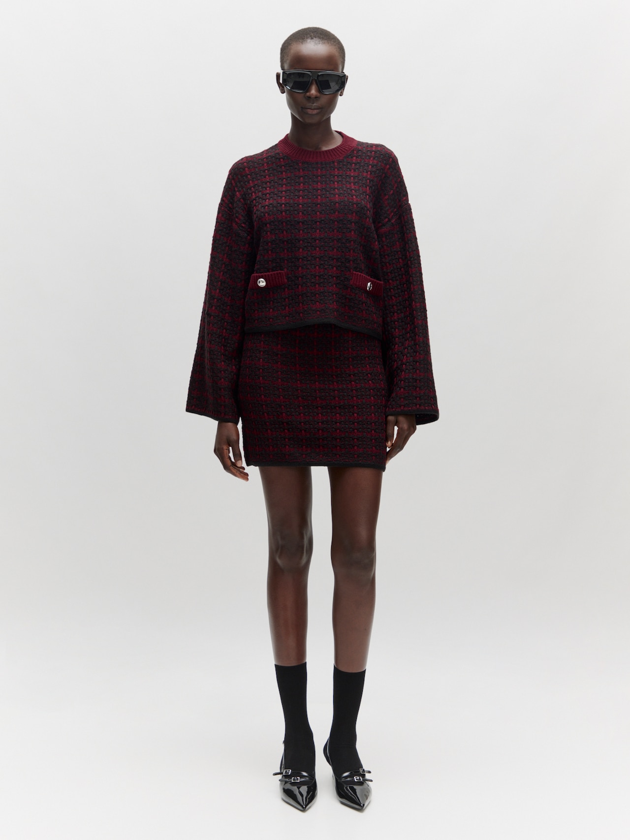 EDITED Produkte Pullover 'Joeline' dunkelrot