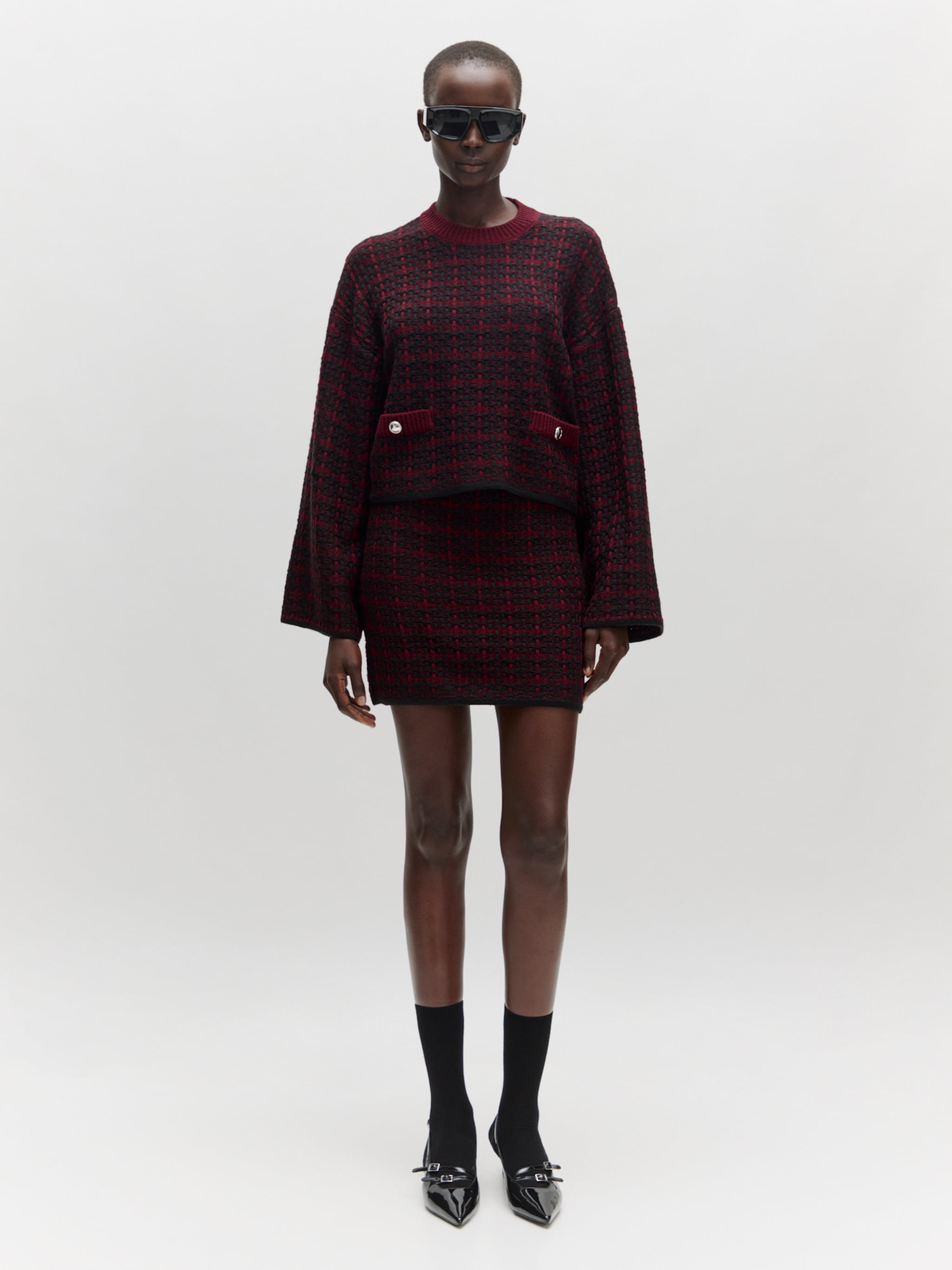 EDITED Producten Trui 'Joeline' Donkerrood