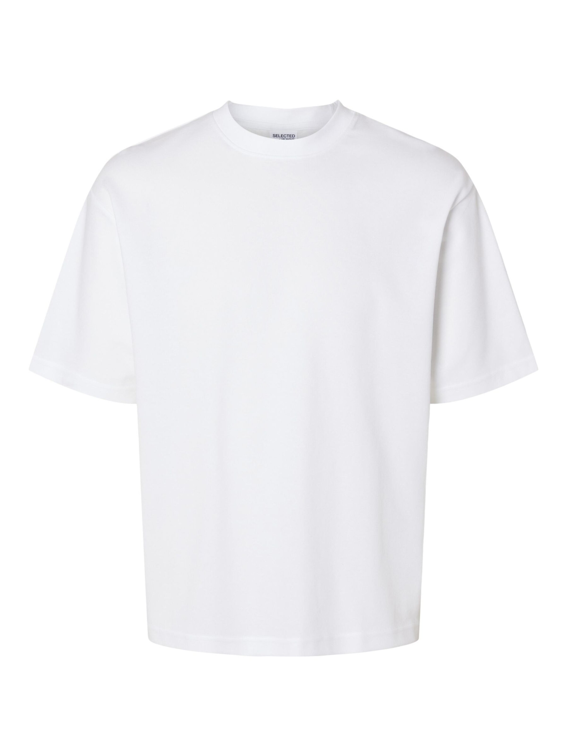 T-Shirt SELECTED en blanc : devant
