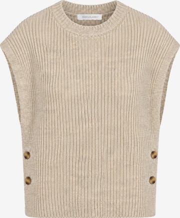 SASSYCLASSY Knitted Vest in Grey: front