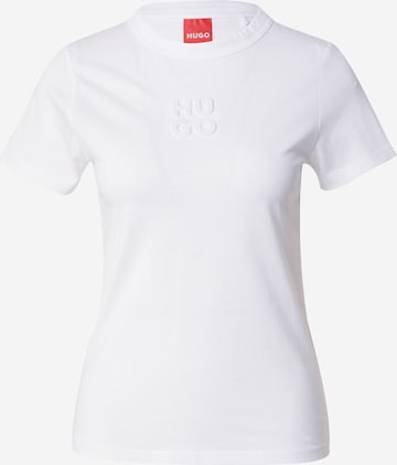 HUGO Red T-shirt 'Classic' i vit: framsida