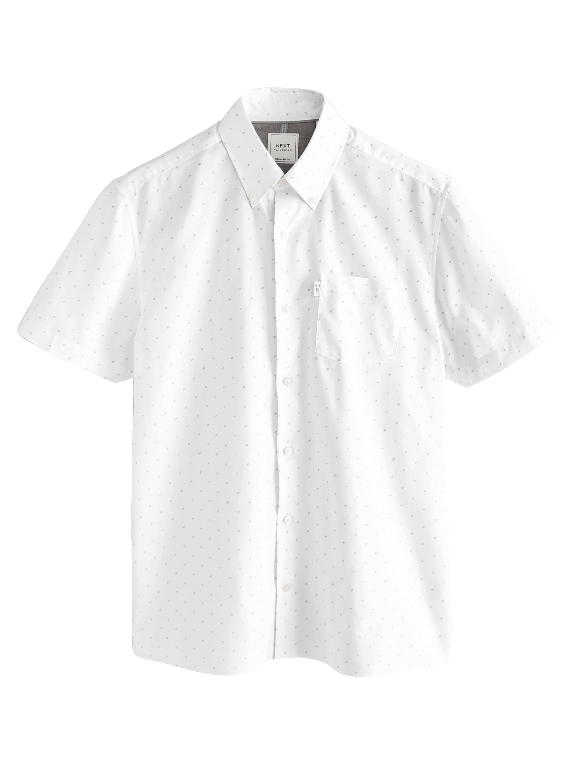 Next Regular fit Button Up Shirt in White: front