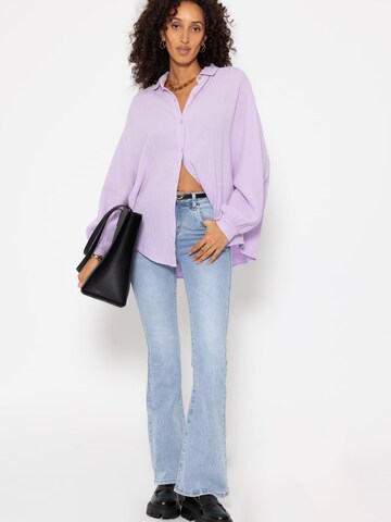 SASSYCLASSY Bluse 'kürzere Variante' in Lila