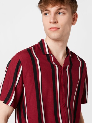 HOLLISTER Regular fit Button Up Shirt in Red