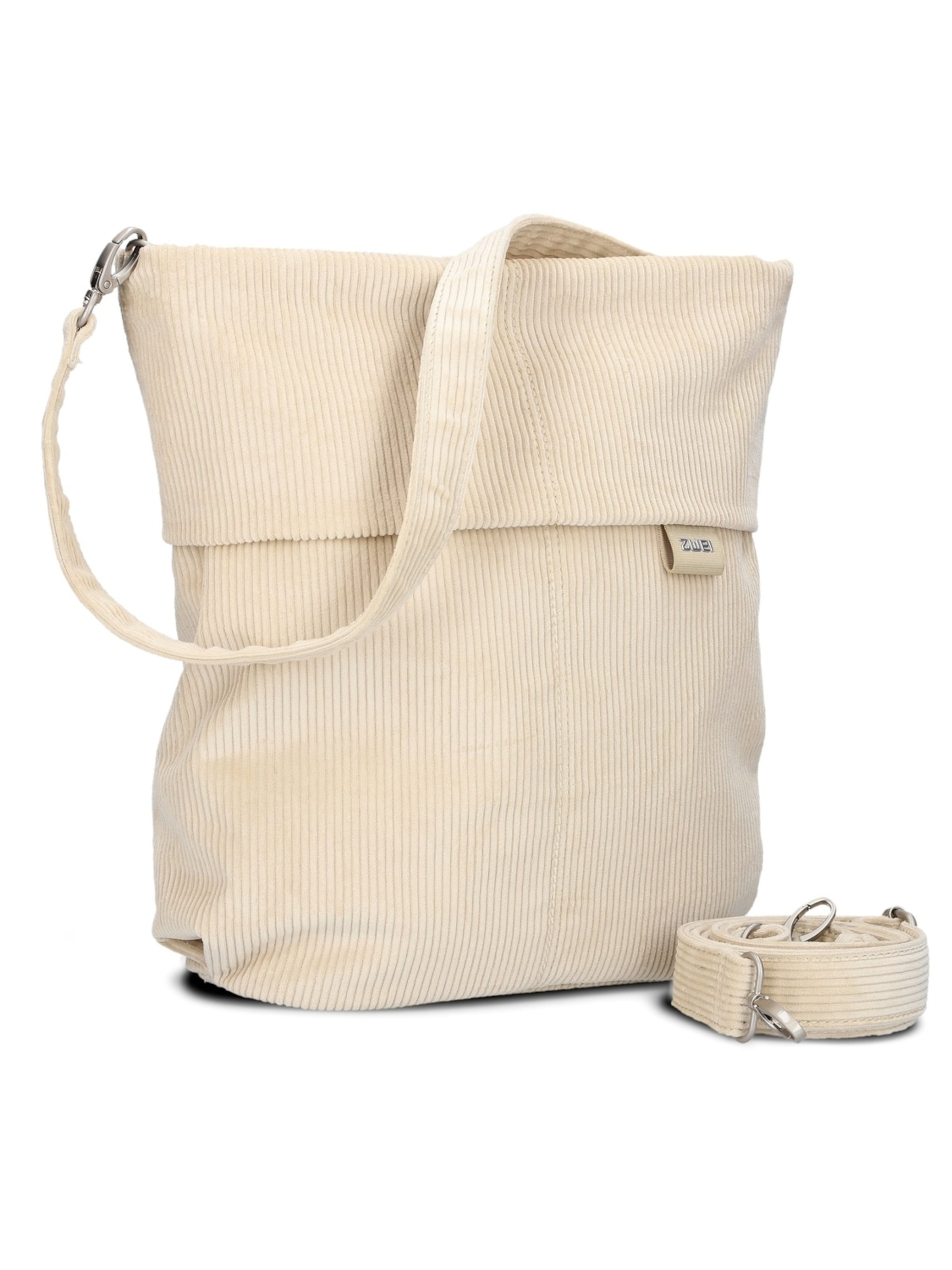 Borsa a spalla 'Mademoiselle.M' di ZWEI in beige: frontale