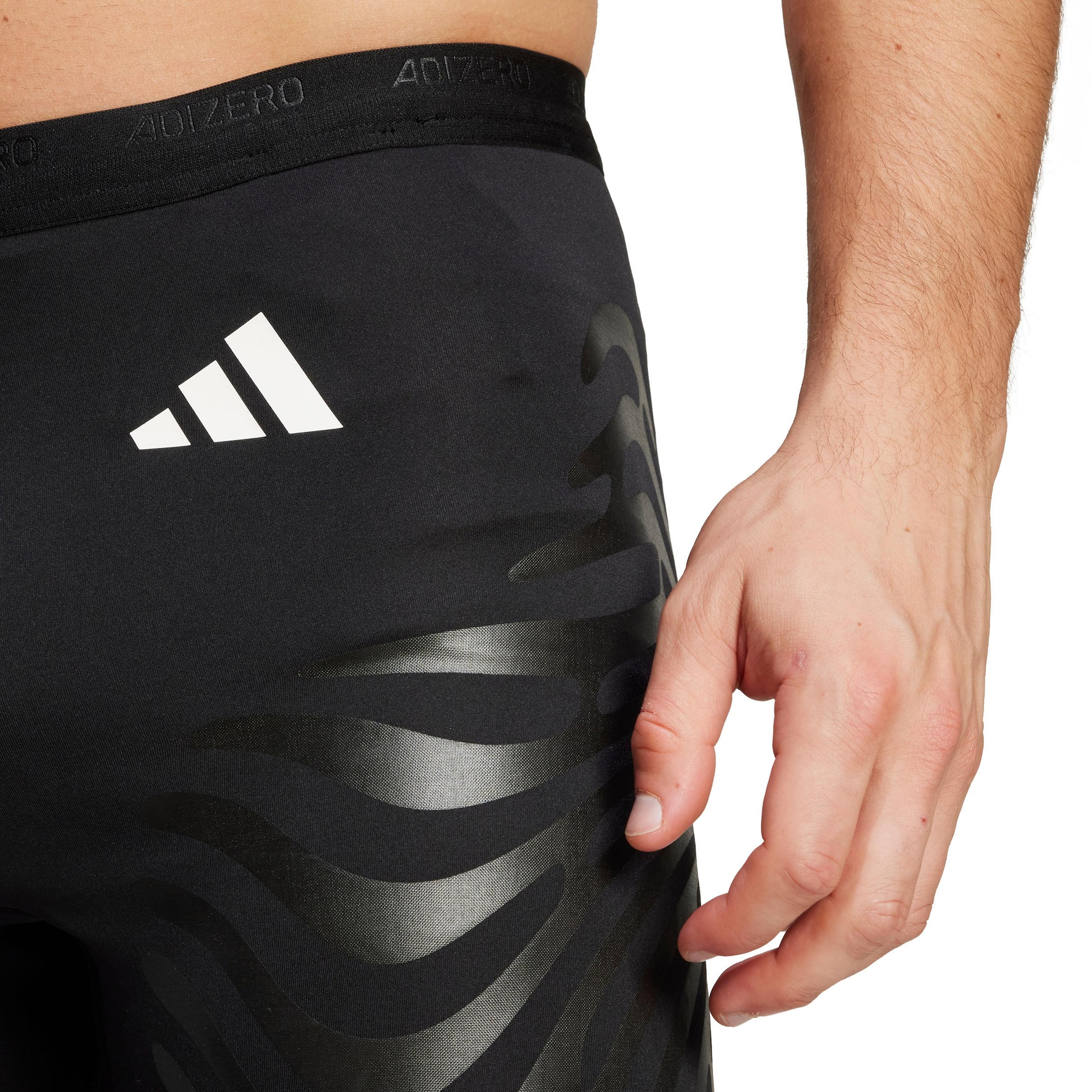 Skinny Pantalon de sport 'Adizero Control' ADIDAS PERFORMANCE en noir