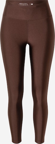 Skinny Pantalon de sport Röhnisch en marron : devant