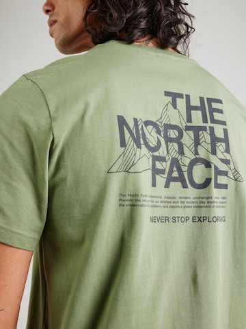 THE NORTH FACE Póló 'MOUNTAIN SKETCH' - zöld