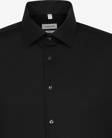 SEIDENSTICKER Slim fit Zakelijk overhemd ' Slim ' in Zwart