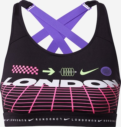 NIKE Soutien-gorge de sport 'Impact London' en violet / rose / noir / blanc, Vue avec produit