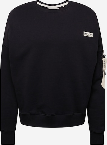 ALPHA INDUSTRIES Sweatshirt in Schwarz: Vorderseite