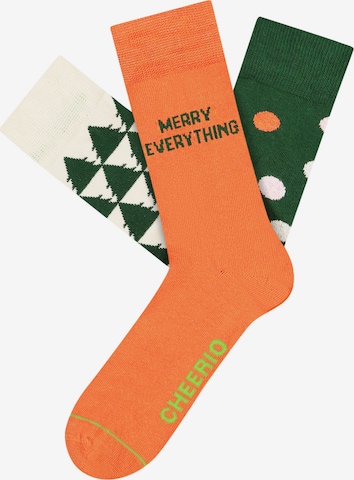 CHEERIO* Socks 'Trees&Balls' in Mixed colors: front