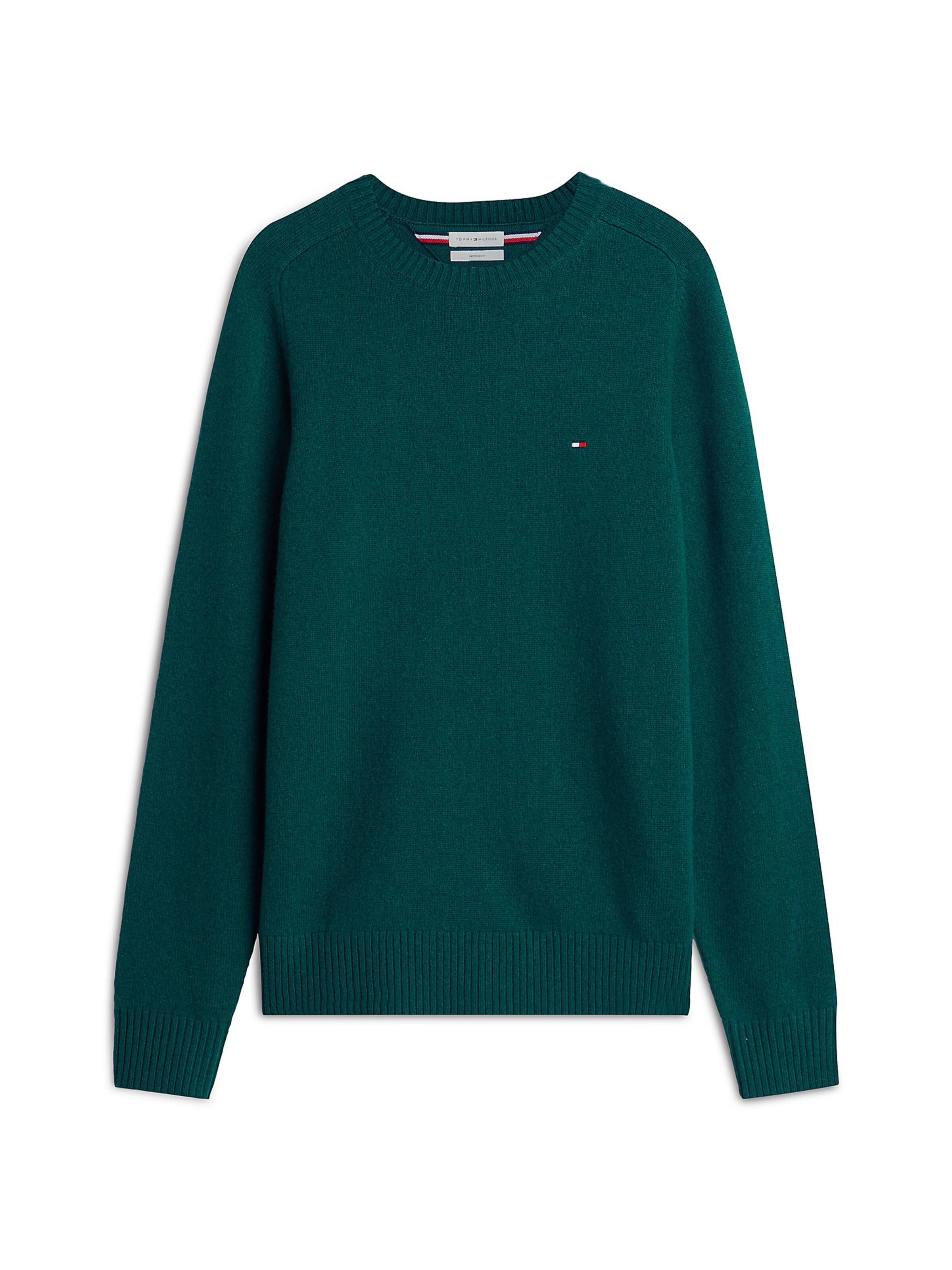 TOMMY HILFIGER Pullover in Grün: Vorderseite