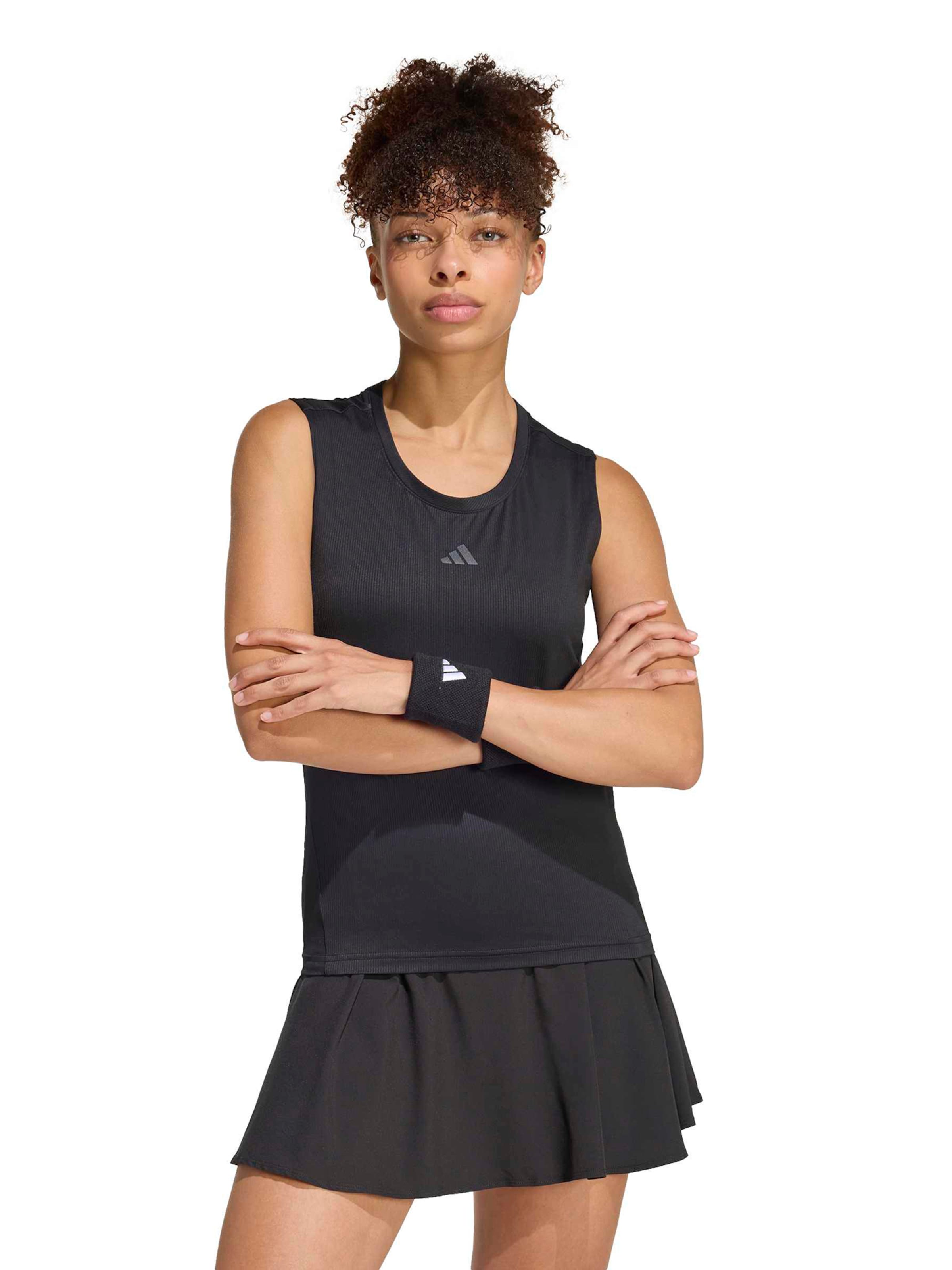 ADIDAS PERFORMANCE Спортивный топ 'MATCH' в Черный: спереди