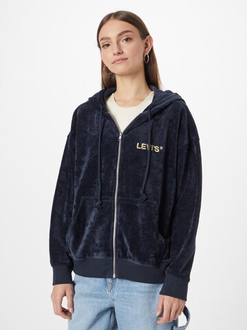 LEVI'S ® Sweat jacket 'Graphic Liam Hoodie' in Blue: front