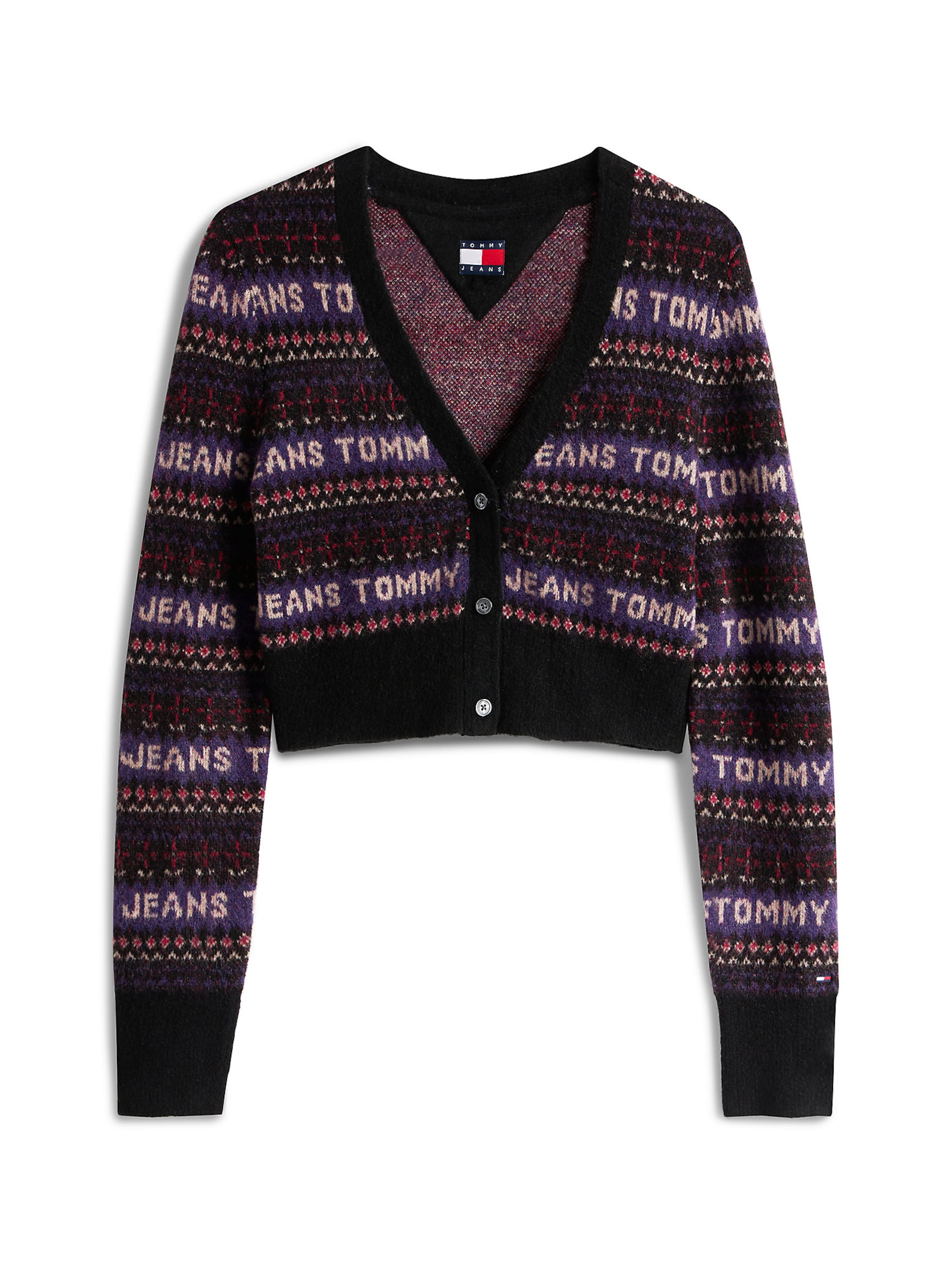 Tommy Jeans Kardigán - fekete: elől