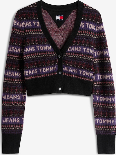 Tommy Jeans Neuletakki värissä lila / vaaleanpunainen / musta, Tuotenäkymä