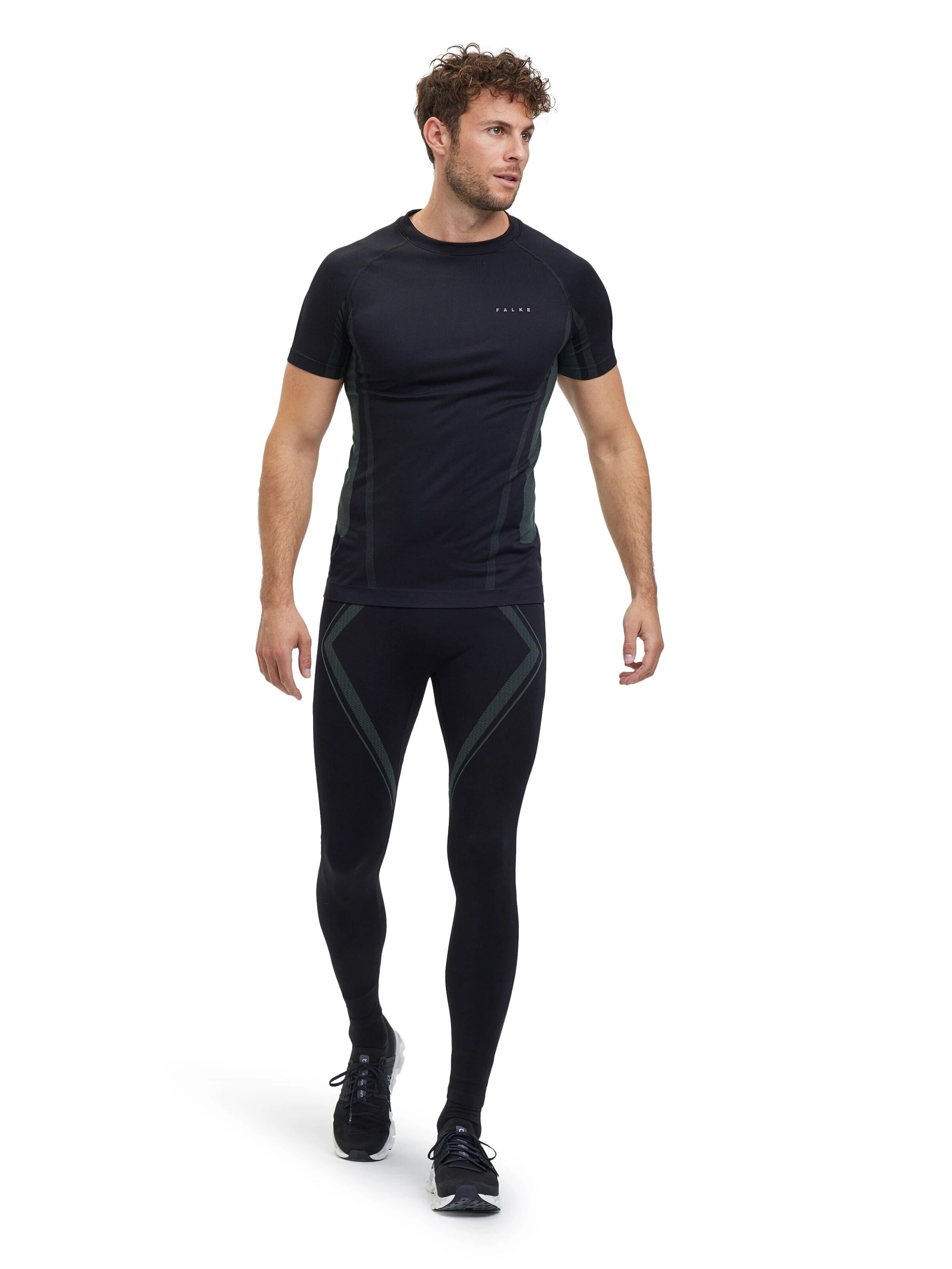 FALKE Skinny Pants in Black: front